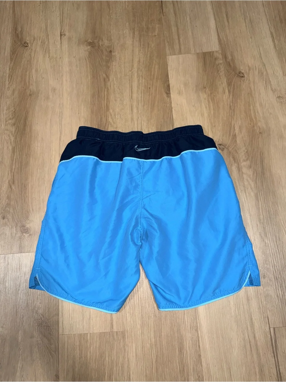 Nike Men’s Bright Blue Swim Board Shorts with Black Accents